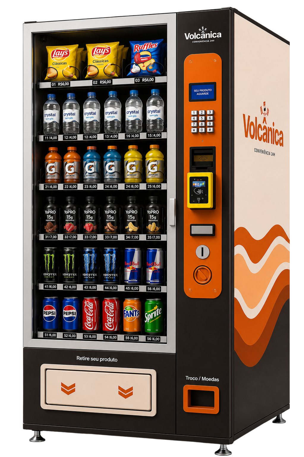 Máquina de conveniência Volcânica